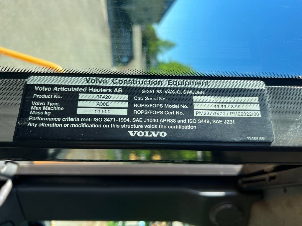 Αρθρωτό φορτηγό Volvo A 30 D: φωτογραφία 13