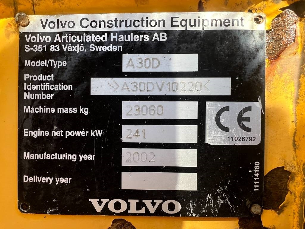 Αρθρωτό φορτηγό Volvo A 30 D: φωτογραφία 7