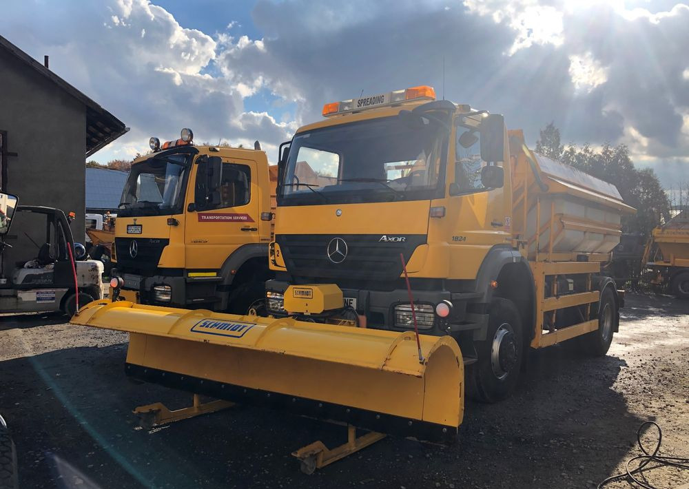 Εκχιονιστικό μηχάνημα Mercedes-Benz Mercedes Axor 1824 schmidt 4x2 pług piaskarka solarka: φωτογραφία 18