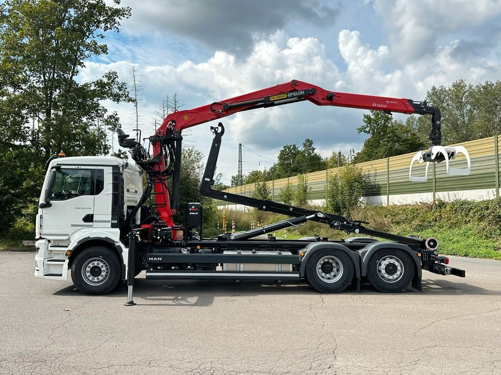 MAN TGS 26.470 6x2 Abrollkipper + Kran EPSILON - Φορτηγό φόρτωσης γάντζου, Φορτηγό με γερανό: φωτογραφία 4 MAN TGS 26.470 6x2 Abrollkipper + Kran EPSILON - Φορτηγό φόρτωσης γάντζου, Φορτηγό με γερανό: φωτογραφία 4