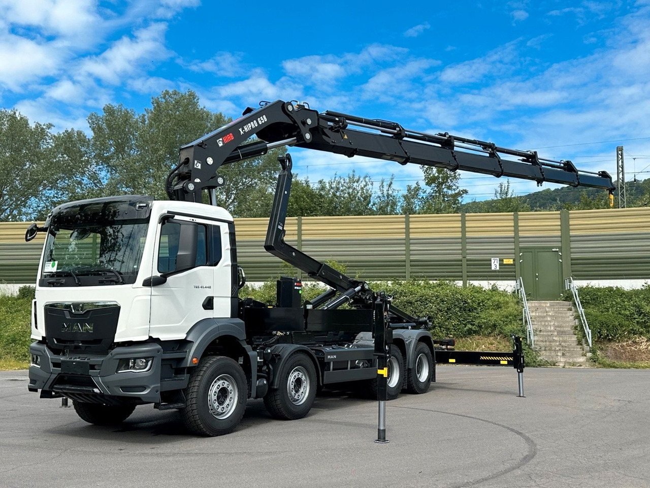 MAN TGS 35.520 8x4 Abrollkipper + Kran HIAB 658E6 - Φορτηγό φόρτωσης γάντζου, Φορτηγό με γερανό: φωτογραφία 1 MAN TGS 35.520 8x4 Abrollkipper + Kran HIAB 658E6 - Φορτηγό φόρτωσης γάντζου, Φορτηγό με γερανό: φωτογραφία 1