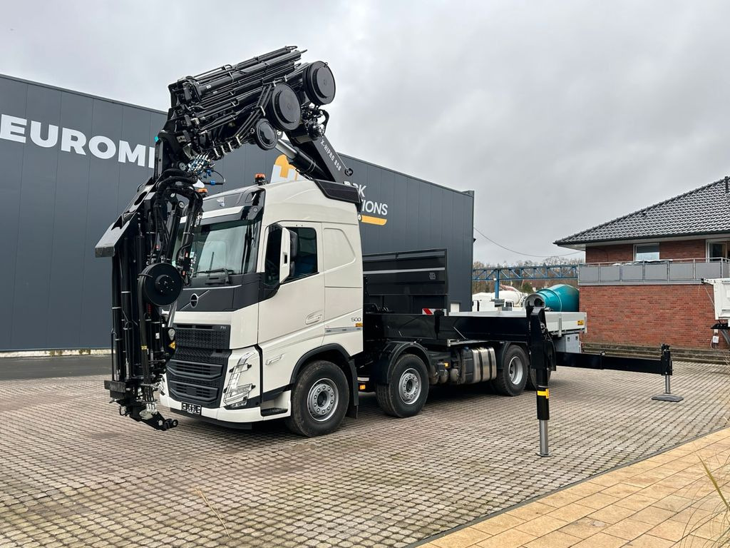 Volvo FH500 8X4 Kran HIAB X-HiPro858E-8 & Jib150x-6 - Φορτηγό με ανοιχτή καρότσα, Φορτηγό με γερανό: φωτογραφία 3 Volvo FH500 8X4 Kran HIAB X-HiPro858E-8 & Jib150x-6 - Φορτηγό με ανοιχτή καρότσα, Φορτηγό με γερανό: φωτογραφία 3