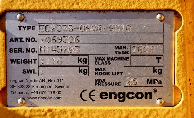 Σύστημα tiltrotator Engcon Engcon EC233S-QS80-SS10: φωτογραφία 8