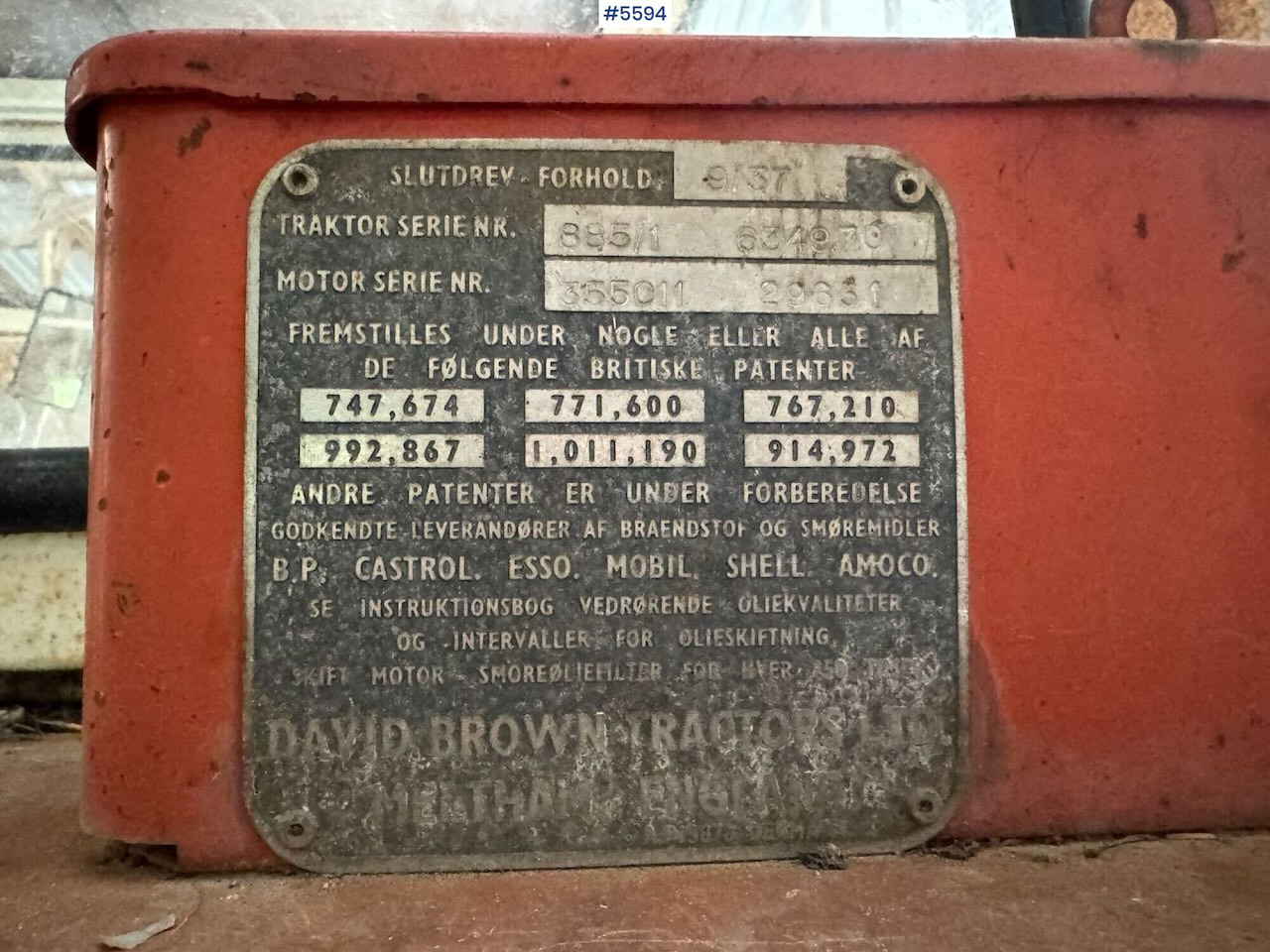 Τρακτέρ 1974 David Brown 885 w/ loaders and chain.: φωτογραφία 14 Τρακτέρ 1974 David Brown 885 w/ loaders and chain.: φωτογραφία 14