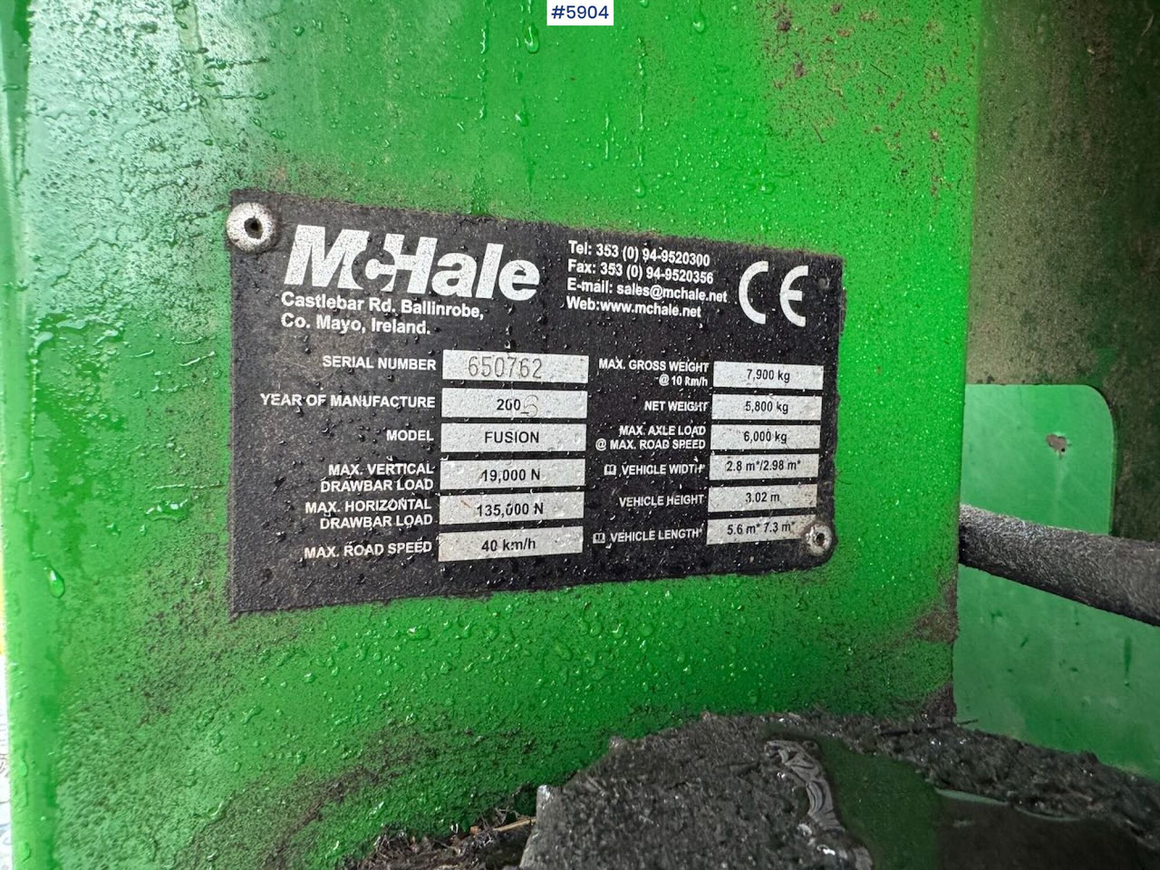 Σανού και κτηνοτροφικά μηχανήματα 2006 McHale Fusion Kombipresse: φωτογραφία 18