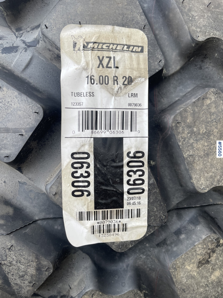 2018 Michelin XLZ 16.00 R20 Wheel Loader Tires - Ελαστικό για Φορτωτής: φωτογραφία 4 2018 Michelin XLZ 16.00 R20 Wheel Loader Tires - Ελαστικό για Φορτωτής: φωτογραφία 4