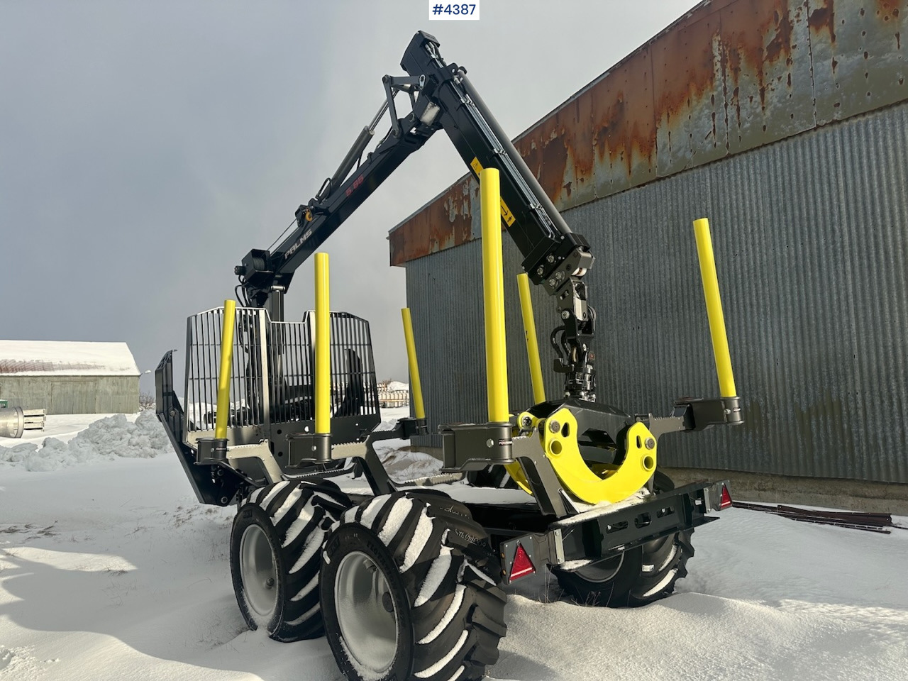 2023 Palms u12 timber trailer w/ Palms 5,85 krane. Never used. - Τρέιλερ ξυλείας: φωτογραφία 1 2023 Palms u12 timber trailer w/ Palms 5,85 krane. Never used. - Τρέιλερ ξυλείας: φωτογραφία 1