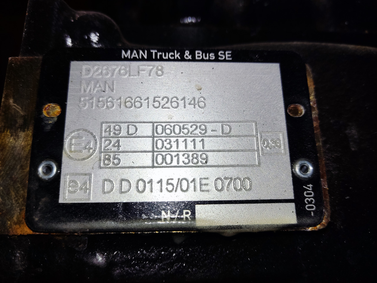 MAN Engine D2676LF78 - Κινητήρας: φωτογραφία 5 MAN Engine D2676LF78 - Κινητήρας: φωτογραφία 5