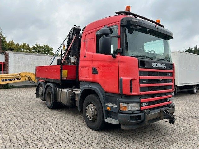 Scania 124 L 470 Pritsche + MKG HLK 201 HP 6x2 - Φορτηγό με ανοιχτή καρότσα, Φορτηγό με γερανό: φωτογραφία 2 Scania 124 L 470 Pritsche + MKG HLK 201 HP 6x2 - Φορτηγό με ανοιχτή καρότσα, Φορτηγό με γερανό: φωτογραφία 2