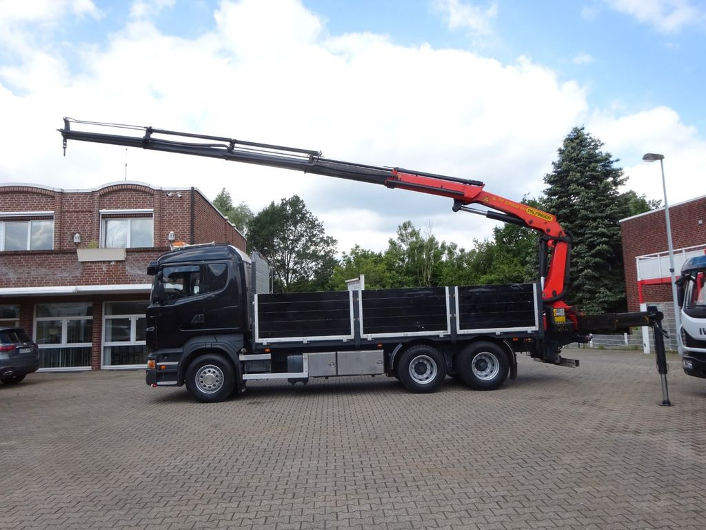 Scania R620 V8 Pritsche + PALFINGER 22002EH Kran Scania R620 V8 Pritsche + PALFINGER 22002EH Kran - Φορτηγό με γερανό, Φορτηγό με ανοιχτή καρότσα: φωτογραφία 1 Scania R620 V8 Pritsche + PALFINGER 22002EH Kran Scania R620 V8 Pritsche + PALFINGER 22002EH Kran - Φορτηγό με γερανό, Φορτηγό με ανοιχτή καρότσα: φωτογραφία 1