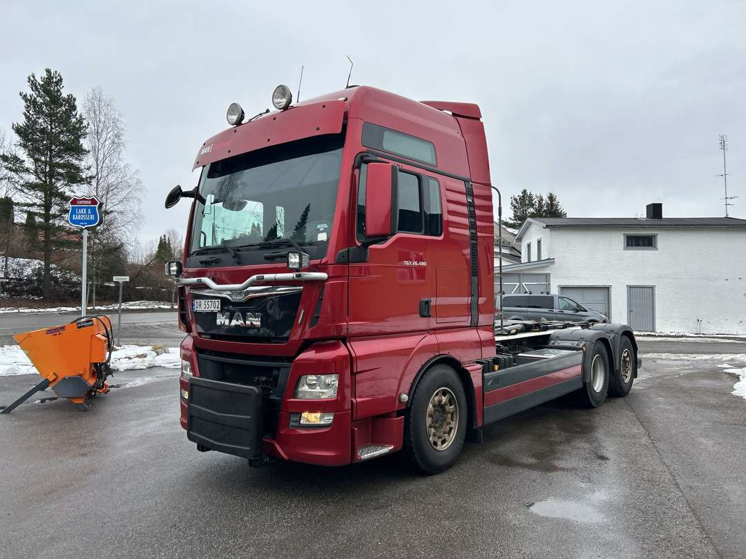 2014 MAN TGX 26.480 Krokbil EU-godkjent Euroklasse 6T - Φορτηγό φόρτωσης γάντζου: φωτογραφία 1 2014 MAN TGX 26.480 Krokbil EU-godkjent Euroklasse 6T - Φορτηγό φόρτωσης γάντζου: φωτογραφία 1