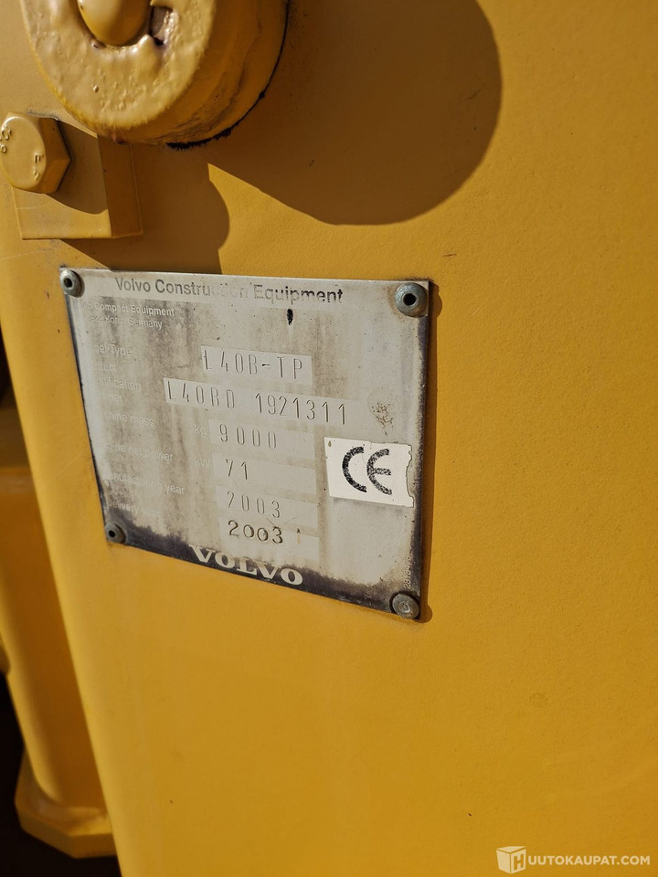 Pyöräkuormaaja Volvo L40 B, vuosimalli 2003, Nurmijärvi - Ελαστιχοφόρος φορτωτής: φωτογραφία 3 Pyöräkuormaaja Volvo L40 B, vuosimalli 2003, Nurmijärvi - Ελαστιχοφόρος φορτωτής: φωτογραφία 3