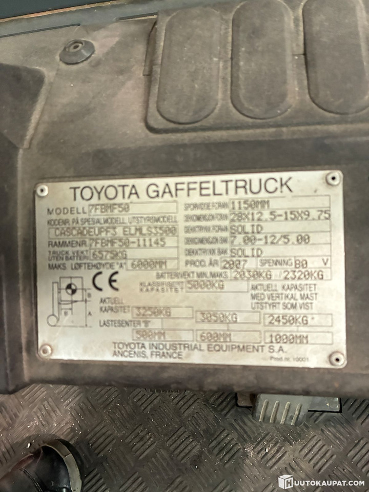 Toyota 7 FB MF 50, 2007 Electric forklift, Lieto - Ηλεκτροκίνητο περονοφόρο: φωτογραφία 4 Toyota 7 FB MF 50, 2007 Electric forklift, Lieto - Ηλεκτροκίνητο περονοφόρο: φωτογραφία 4