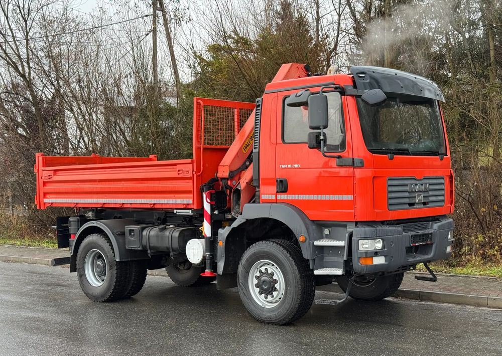 MAN * TGM 18-280 MAN 4x4 HDS Palfinger PK10500 * Kiper Wywrotka * Bardzo Dobry Stan - Φορτηγό ανατρεπόμενο: φωτογραφία 2 MAN * TGM 18-280 MAN 4x4 HDS Palfinger PK10500 * Kiper Wywrotka * Bardzo Dobry Stan - Φορτηγό ανατρεπόμενο: φωτογραφία 2
