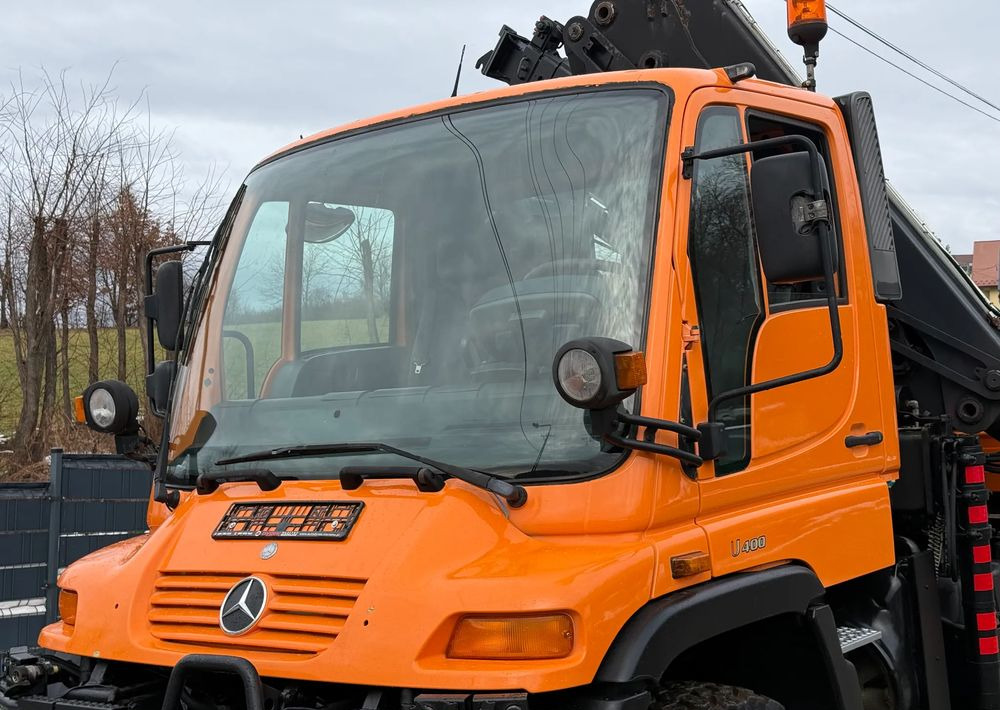 Mercedes-Benz * Mercedes Unimog U 400 * HDS HIAB 166 * Specjalny * Energetyka * Kosz do HDS * Stan Idealny - Φορτηγό με ανοιχτή καρότσα, Φορτηγό με γερανό: φωτογραφία 4 Mercedes-Benz * Mercedes Unimog U 400 * HDS HIAB 166 * Specjalny * Energetyka * Kosz do HDS * Stan Idealny - Φορτηγό με ανοιχτή καρότσα, Φορτηγό με γερανό: φωτογραφία 4