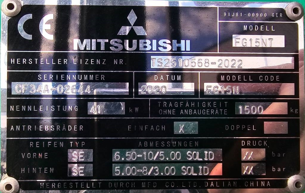 Υγραεριοκίνητο περονοφόρο Mitsubishi FG 15 NT: φωτογραφία 14