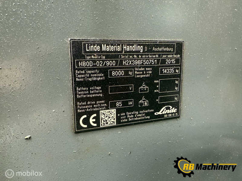Linde H80-02/900 - Περονοφόρο όχημα: φωτογραφία 4 Linde H80-02/900 - Περονοφόρο όχημα: φωτογραφία 4