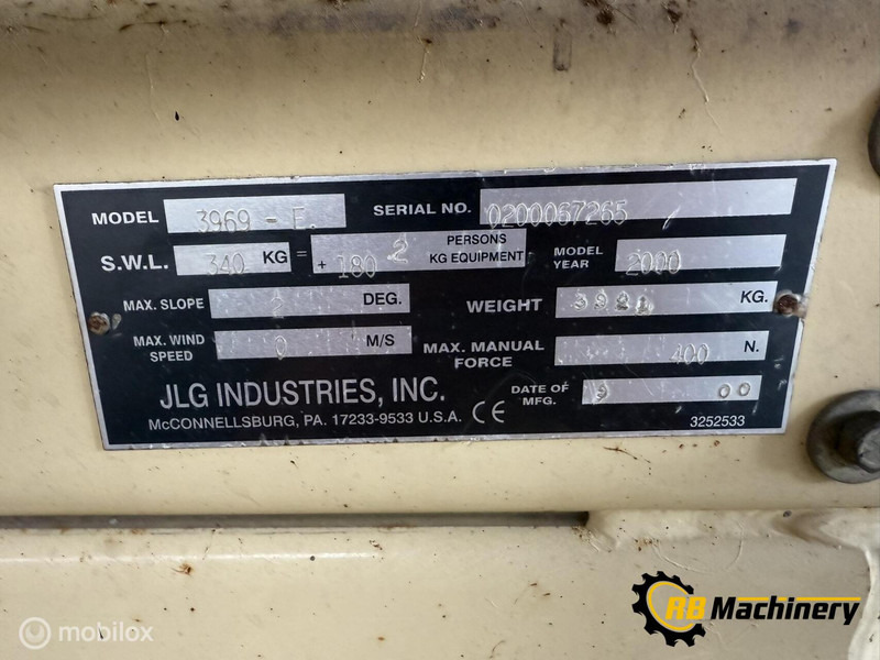Onbekend merken JLG 3969 - Περονοφόρο όχημα: φωτογραφία 3 Onbekend merken JLG 3969 - Περονοφόρο όχημα: φωτογραφία 3