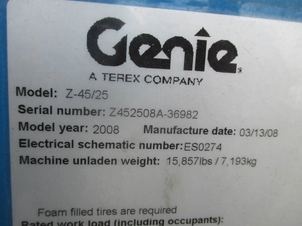 Καλαθοφόρο ανυψωτικό Genie Z 45/25 J DC: φωτογραφία 15