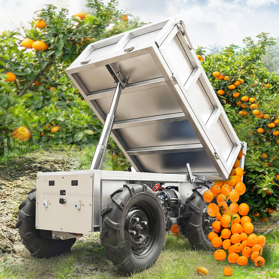 LEZUM Electric Remote Control Transporter Agricultural Orchard Farm Electric Utv Material Handling Equipment All Terrain Transport Vehicle - Ανατρεπόμενη ρυμούλκα για τρακτέρ: φωτογραφία 4 LEZUM Electric Remote Control Transporter Agricultural Orchard Farm Electric Utv Material Handling Equipment All Terrain Transport Vehicle - Ανατρεπόμενη ρυμούλκα για τρακτέρ: φωτογραφία 4