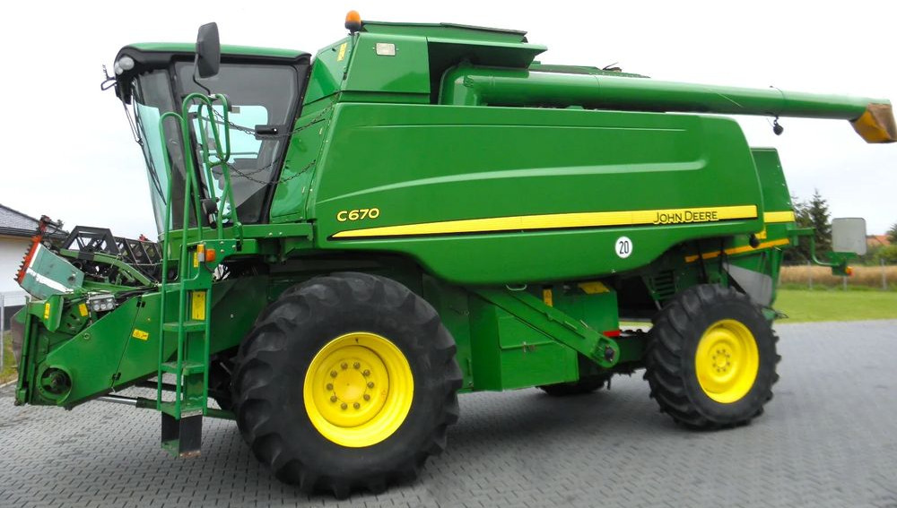 John Deere C 670 2008 Rok, heder 7,6m, 1900 mtg, Nie Malowany, Stan Idealny - Θεριζοαλωνιστική μηχανή: φωτογραφία 1 John Deere C 670 2008 Rok, heder 7,6m, 1900 mtg, Nie Malowany, Stan Idealny - Θεριζοαλωνιστική μηχανή: φωτογραφία 1