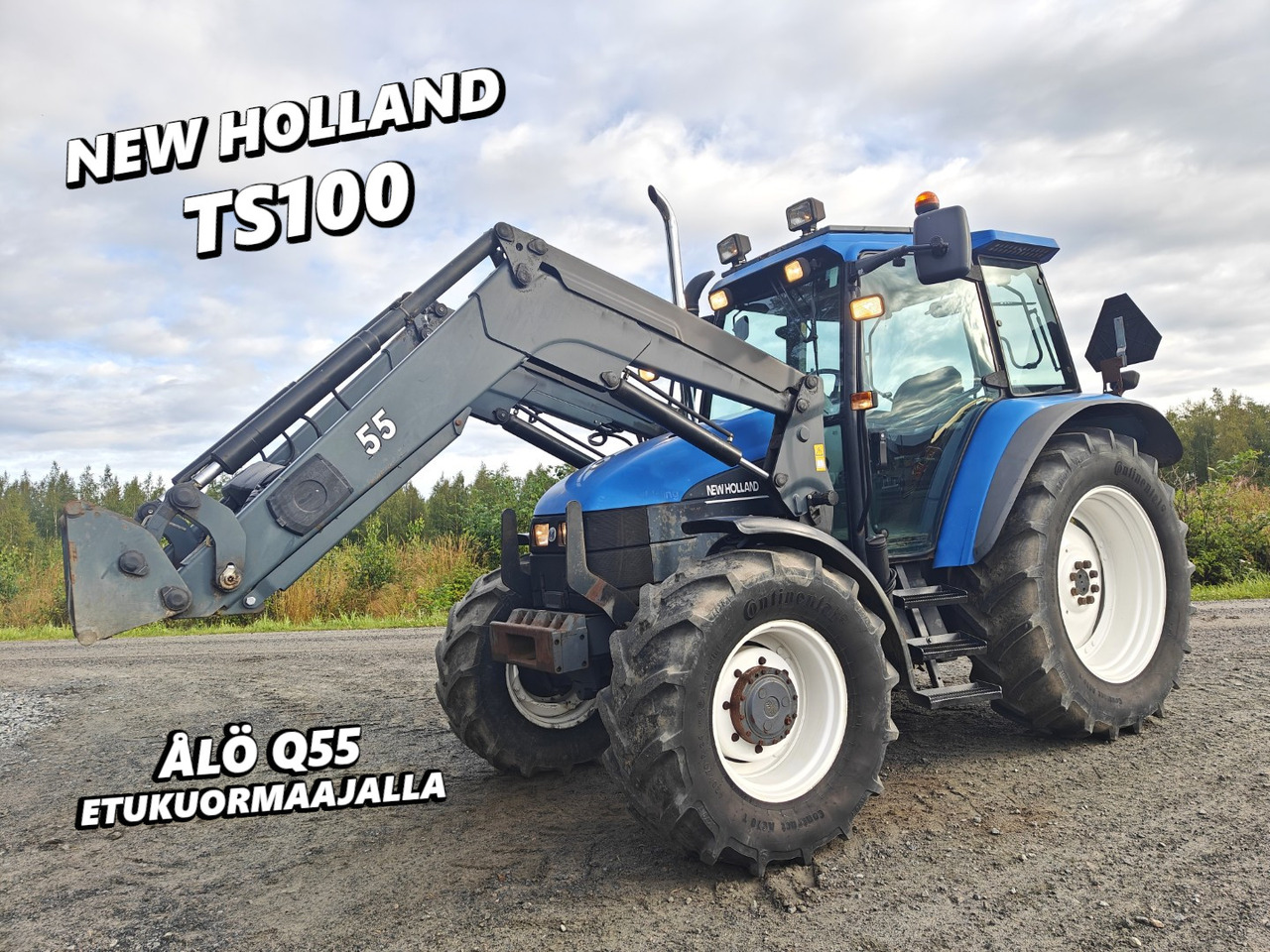 New Holland TS100, ES vaihteisto, ilmastointi, etukuormaaja Ålö Q55, katso video! - Τρακτέρ: φωτογραφία 1 New Holland TS100, ES vaihteisto, ilmastointi, etukuormaaja Ålö Q55, katso video! - Τρακτέρ: φωτογραφία 1