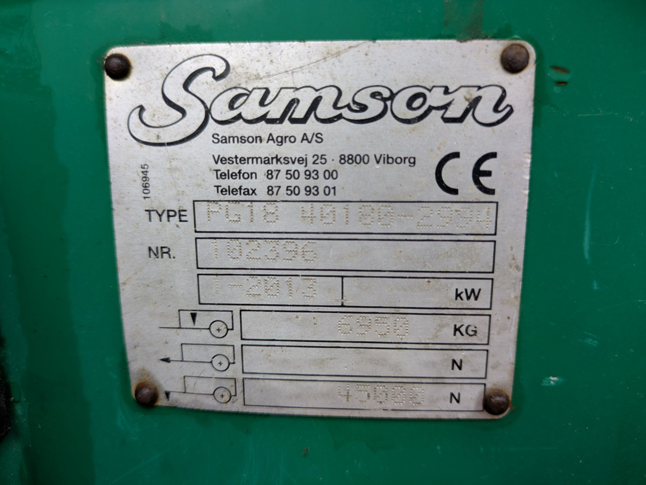 Κοπροδιανομέας υγρής κοπριάς SAMSON PG18: φωτογραφία 24