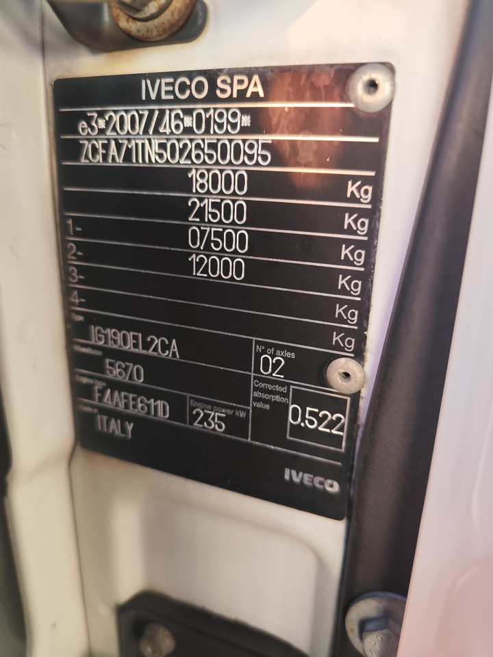 IVECO EUROCARGO 180-320 - Φορτηγό σασί: φωτογραφία 2 IVECO EUROCARGO 180-320 - Φορτηγό σασί: φωτογραφία 2