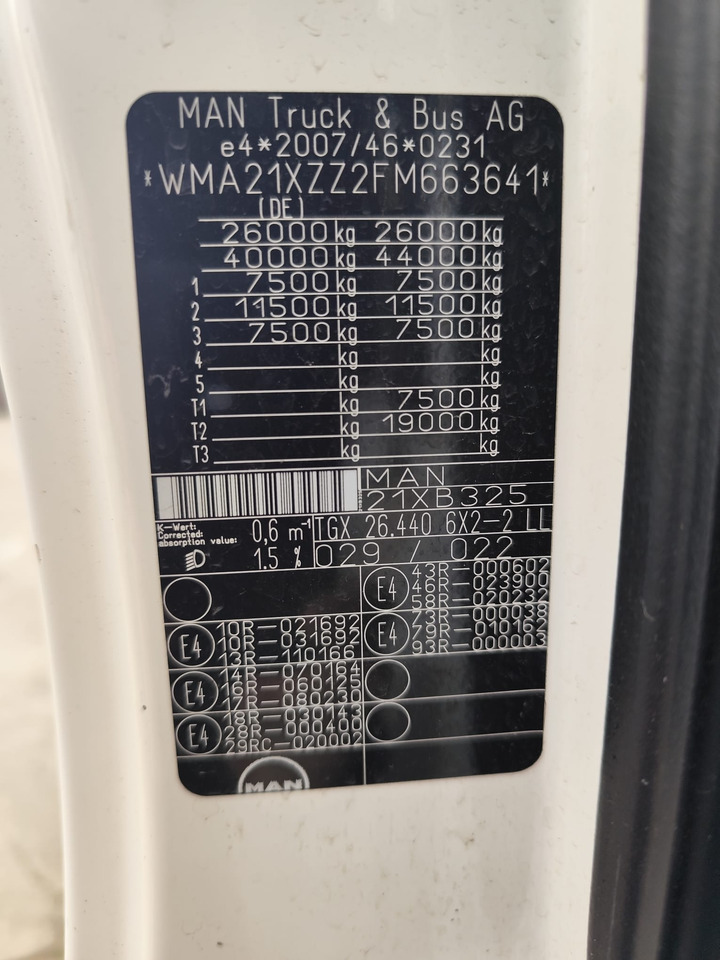 Φορτηγό με ανοιχτή καρότσα MAN TGX 26.440: φωτογραφία 10
