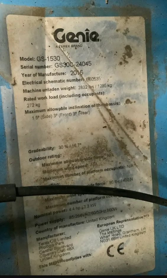 GENIE GS 1530 - Ψαλιδωτό ανυψωτικό: φωτογραφία 5 GENIE GS 1530 - Ψαλιδωτό ανυψωτικό: φωτογραφία 5