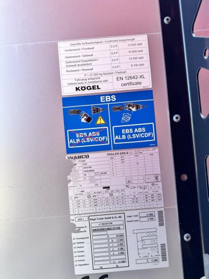 Kögel SN 24-1 - Επικαθήμενο κουρτίνα: φωτογραφία 3 Kögel SN 24-1 - Επικαθήμενο κουρτίνα: φωτογραφία 3