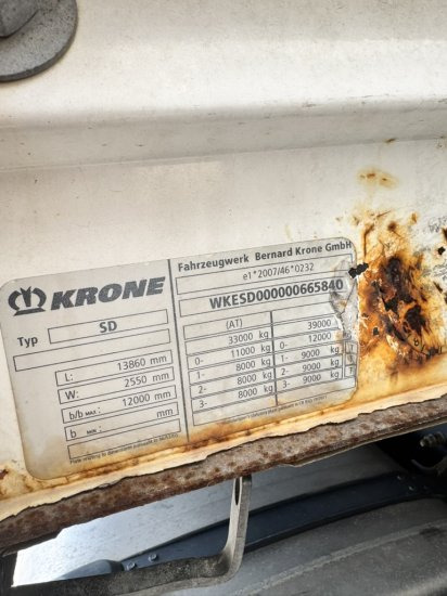 Krone Pritsche + Plane SD/DA06CLNF/1227XBF0 - Τρέιλερ κουρτίνα: φωτογραφία 5 Krone Pritsche + Plane SD/DA06CLNF/1227XBF0 - Τρέιλερ κουρτίνα: φωτογραφία 5