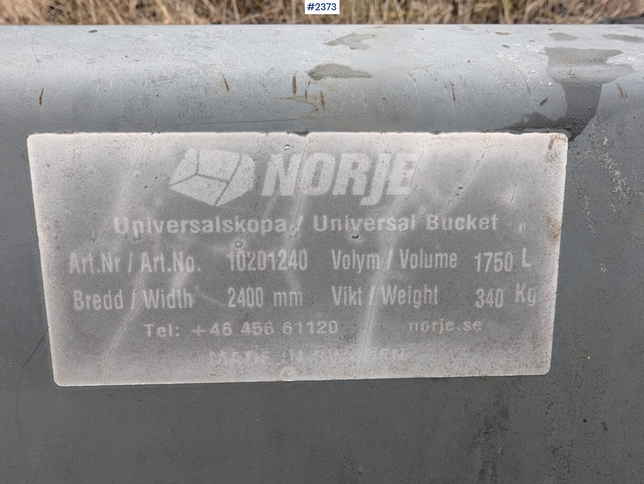Universal bucket Norje Euro mount (unused) - Κουβάς για φορτωτή για Κατασκευή μηχανήματα: φωτογραφία 2 Universal bucket Norje Euro mount (unused) - Κουβάς για φορτωτή για Κατασκευή μηχανήματα: φωτογραφία 2