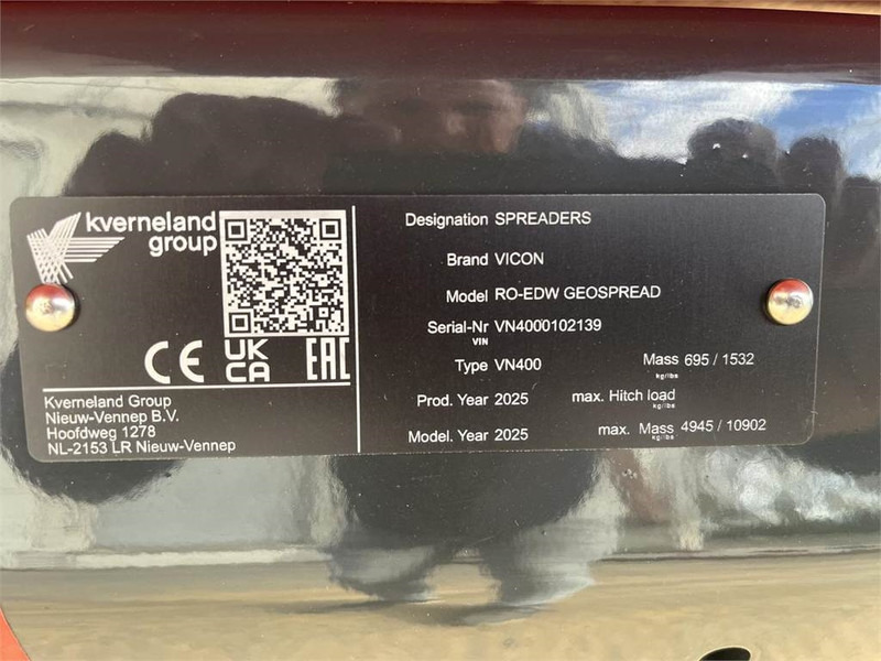 Λιπασματοδιανομέας Vicon RO-EDW GEO SPREAD 1875: φωτογραφία 7