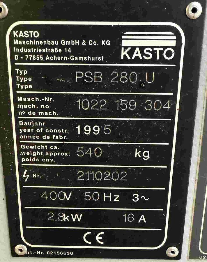 Bügelsäge KASTO - Μηχανήμα επεξεργασίας μετάλλου: φωτογραφία 3 Bügelsäge KASTO - Μηχανήμα επεξεργασίας μετάλλου: φωτογραφία 3