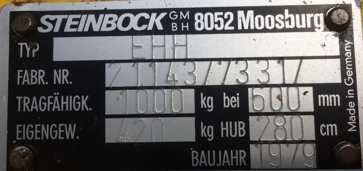 Geh-Hubstapler STEINBOCK - Μηχάνημα στοίβαξης: φωτογραφία 4 Geh-Hubstapler STEINBOCK - Μηχάνημα στοίβαξης: φωτογραφία 4