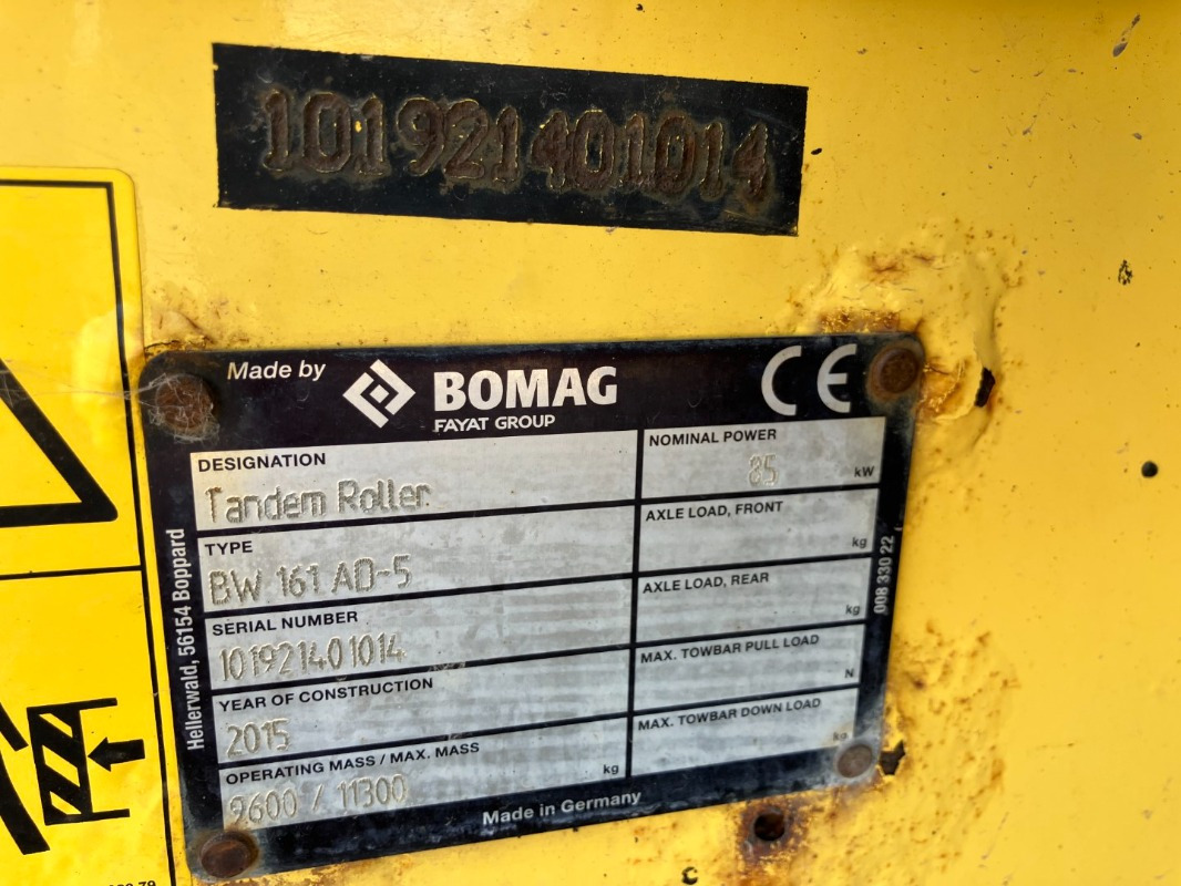 BOMAG DE BW 161 AD-5 Stage IIIb/Tier 4i - Ασφαλτικός οδοστρωτήρας: φωτογραφία 2 BOMAG DE BW 161 AD-5 Stage IIIb/Tier 4i - Ασφαλτικός οδοστρωτήρας: φωτογραφία 2