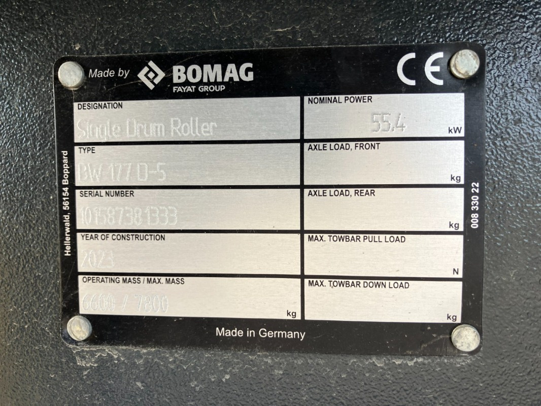 BOMAG DE BW 177 D-5 Stage V/Tier 4f - Οδοστρωτήρας: φωτογραφία 2 BOMAG DE BW 177 D-5 Stage V/Tier 4f - Οδοστρωτήρας: φωτογραφία 2