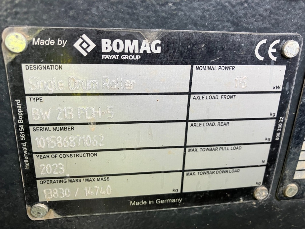 BOMAG DE BW 213 PDH-5 Stage V/Tier 4f - Οδοστρωτήρας: φωτογραφία 2 BOMAG DE BW 213 PDH-5 Stage V/Tier 4f - Οδοστρωτήρας: φωτογραφία 2