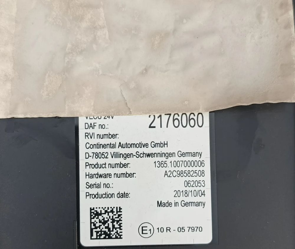 DAF XF 106 EURO 6 MX13 KOMPUTER MODUŁ STEROWNIK VECU 2176060 - Ηλεκτρονική μονάδα ελέγχου για Φορτηγό: φωτογραφία 2 DAF XF 106 EURO 6 MX13 KOMPUTER MODUŁ STEROWNIK VECU 2176060 - Ηλεκτρονική μονάδα ελέγχου για Φορτηγό: φωτογραφία 2