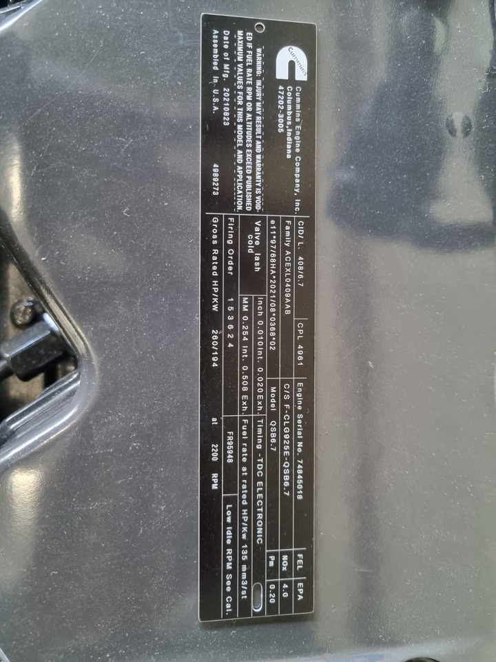 Cummins QSB6.7 CM850 CM2850 CPL4961 - Κινητήρας για Κατασκευή μηχανήματα: φωτογραφία 5 Cummins QSB6.7 CM850 CM2850 CPL4961 - Κινητήρας για Κατασκευή μηχανήματα: φωτογραφία 5