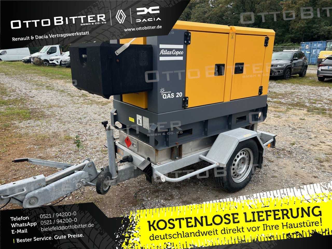 IBERICA Atlas Copco Stromerzeuger QAS20 (20kVA/1 - Ρυμούλκες αυτοκίνητο: φωτογραφία 1 IBERICA Atlas Copco Stromerzeuger QAS20 (20kVA/1 - Ρυμούλκες αυτοκίνητο: φωτογραφία 1