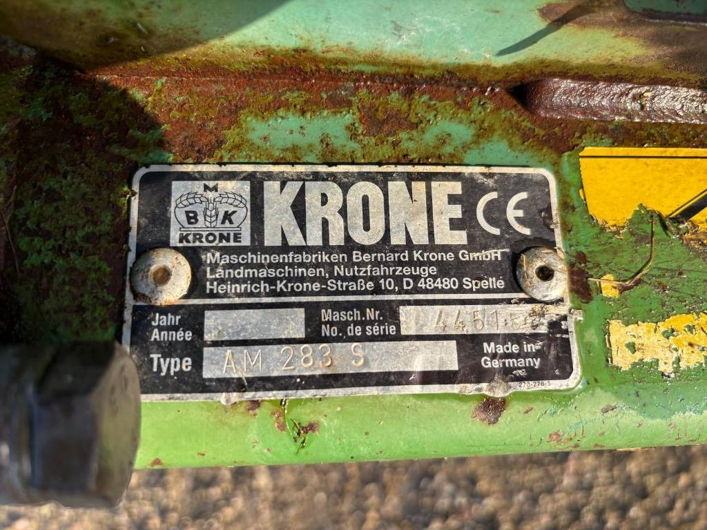 Krone AM 283 S - Χορτοκοπτικό: φωτογραφία 4 Krone AM 283 S - Χορτοκοπτικό: φωτογραφία 4