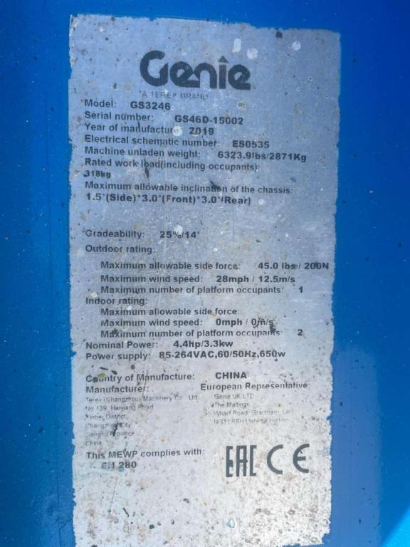 Genie GS-3246 - Ψαλιδωτό ανυψωτικό: φωτογραφία 4 Genie GS-3246 - Ψαλιδωτό ανυψωτικό: φωτογραφία 4
