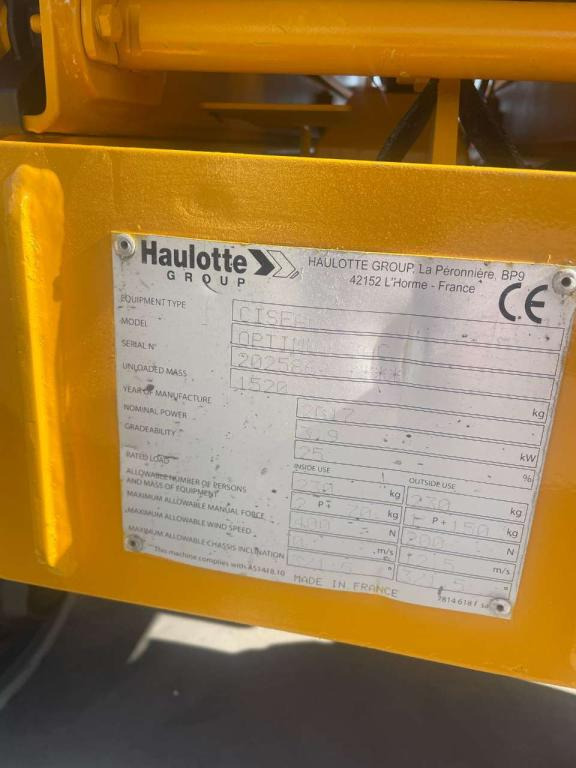 Ψαλιδωτό ανυψωτικό Haulotte OPTIMUM 8AC: φωτογραφία 9