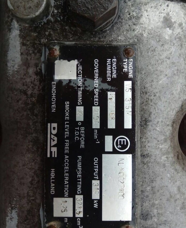 DAF ATI WS315M DAF 95 - Κινητήρας για Φορτηγό: φωτογραφία 4 DAF ATI WS315M DAF 95 - Κινητήρας για Φορτηγό: φωτογραφία 4