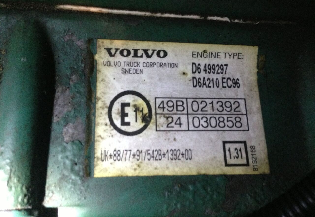 Volvo FL 612 D6A 210 E2 Volvo FL - Κινητήρας για Φορτηγό: φωτογραφία 2 Volvo FL 612 D6A 210 E2 Volvo FL - Κινητήρας για Φορτηγό: φωτογραφία 2