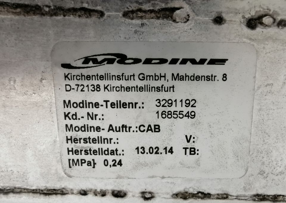 CHŁODNICA INTERCOOLER DAF CF 1685549 - Ενδιάμεσος ψύκτης για Φορτηγό: φωτογραφία 3 CHŁODNICA INTERCOOLER DAF CF 1685549 - Ενδιάμεσος ψύκτης για Φορτηγό: φωτογραφία 3