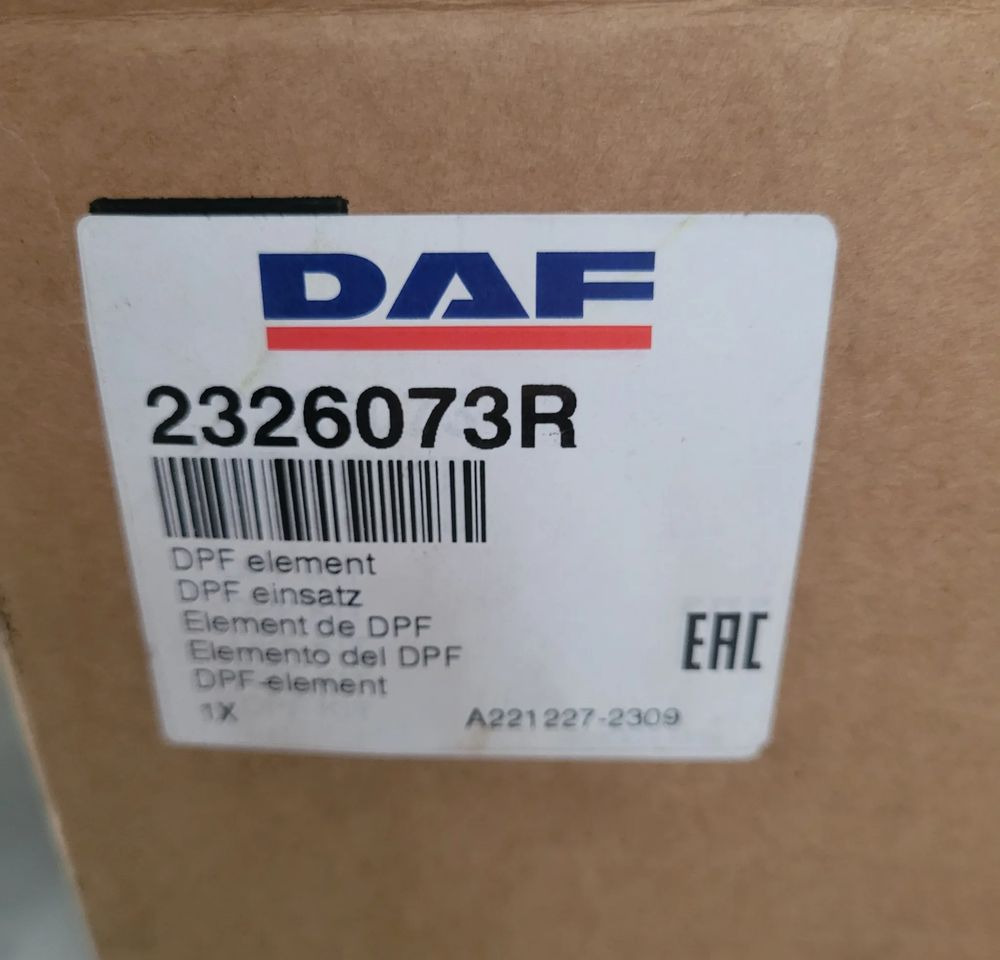 DPF DAF XF CF E6. 2326073 ORYGINAŁ CHWALIM116 - Σύστημα εξάτμισης για Φορτηγό: φωτογραφία 4 DPF DAF XF CF E6. 2326073 ORYGINAŁ CHWALIM116 - Σύστημα εξάτμισης για Φορτηγό: φωτογραφία 4