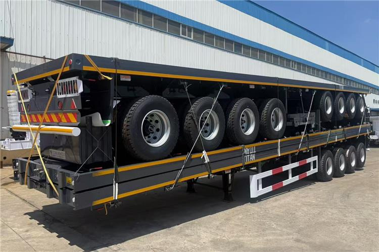 2025 New Model 4 Axle 45ft Flatbed Container Trailer In Zambia - Επικαθήμενο μεταφοράς εμπορευματοκιβωτίων/ Κινητό αμάξωμα: φωτογραφία 4 2025 New Model 4 Axle 45ft Flatbed Container Trailer In Zambia - Επικαθήμενο μεταφοράς εμπορευματοκιβωτίων/ Κινητό αμάξωμα: φωτογραφία 4